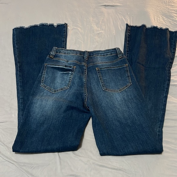 YMI High Rise Flare Distressed Jeans - Picture 2 of 7